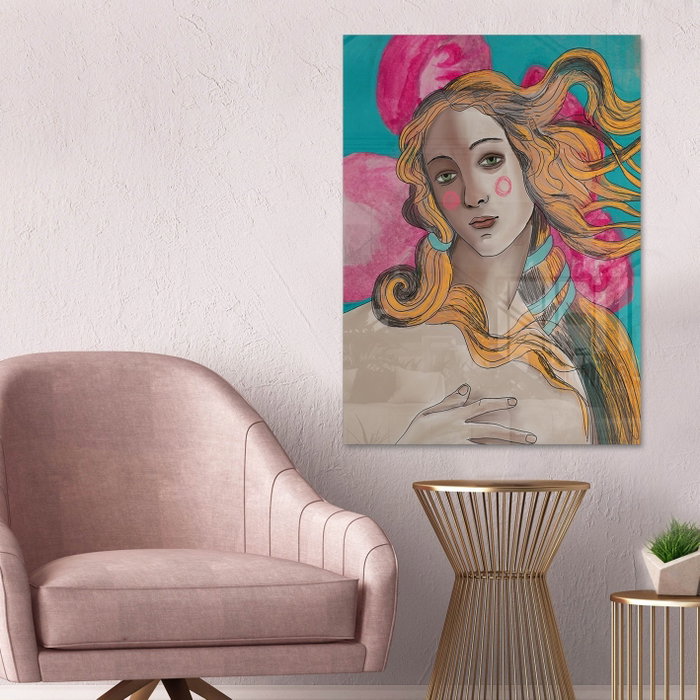 Wallity Cuadro Decorativo de Vidrio Templado Multicolor 40 x 60 cm
